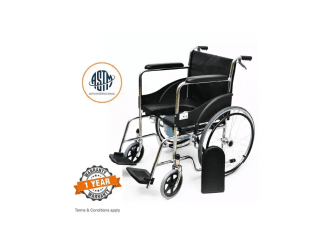 Wheel Chair with Commode - U Cut, Seat Lift